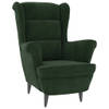 The Living Store Fauteuil Groen Fluweel - 81 x 90 x 96.5 cm - Stabiel Multiplex Frame - Comfortabele Zitting - 110 kg