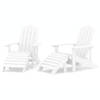 vidaXL Tuinstoelen 2 st Adirondack met voetensteunen HDPE wit