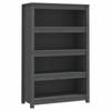 vidaXL Boekenkast 80x35x126 cm massief grenenhout grijs