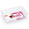 PlasticForte Opberg bakje/mandje/organizer - 24 x 16 cm - transparant - kunststof - Opbergbox