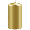 1x Kaarsen metallic goud 6 x 12 cm 45 branduren sfeerkaarsen - Stompkaarsen