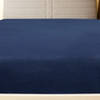 The Living Store Jersey hoeslaken - Marineblauw - 100x200 cm - 100% katoen