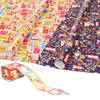 Sinterklaas inpakpapier/cadeaupapier 6x rollen en 50 naam stickers - Cadeaupapier