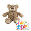 Verjaardag cadeau knuffelbeer 22 cm met XL Happy Birthday wenskaart - Knuffelberen