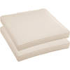 2x Stuks Stoelkussens voor binnen en buiten - beige - 40 x 40 x 4 cm - tuinstoelkussens