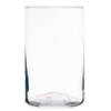 Bloemenvaas - cilinder vorm - transparant glas - 12 x 20 cm - Vazen