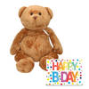 Verjaardag cadeau knuffelbeer 32 cm met XL Happy Birthday wenskaart - Knuffelberen