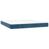 vidaXL Pocketveringmatras 160x200x20 cm fluweel donkerblauw