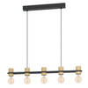 EGLO Chieveley Hanglamp - E27 - 88,5 cm - Zwart/Bruin