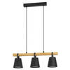 EGLO Boyle Hanglamp - E27 - 78 cm - Zwart/Bruin/Wit