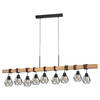 EGLO Townshend 5 Hanglamp - E27 - 150 cm - Zwart/Bruin