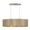 EGLO Maserlo Hanglamp - E27 - 78 cm - Taupe/Goud