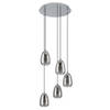 EGLO Alobrase Hanglamp - 5 lichts - Ø54 cm - E27 - Chroom