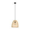 EGLO Ayesgarth Hanglamp - E27 - Ø 33 cm - Zwart/Hout