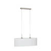 EGLO Pasteri - Hanglamp - 2 Lichts - 75cm - Nikkel-Mat - Wit