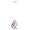 EGLO Carlton 1 Hanglamp - 1 lichts - E27 - Wit - Goud