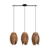 EGLO Mongu 1 Hanglamp - E27 - 79,5 cm - Zwart/Bruin