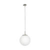 EGLO Rondo - Hanglamp - 1 Lichts - Ø200mm. -Nikkel-Mat - Wit