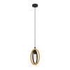 EGLO Basildon Hanglamp - E27 - 19 cm - Zwart/Bruin