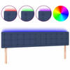 vidaXL Hoofdbord LED 200x5x78/88 cm stof blauw