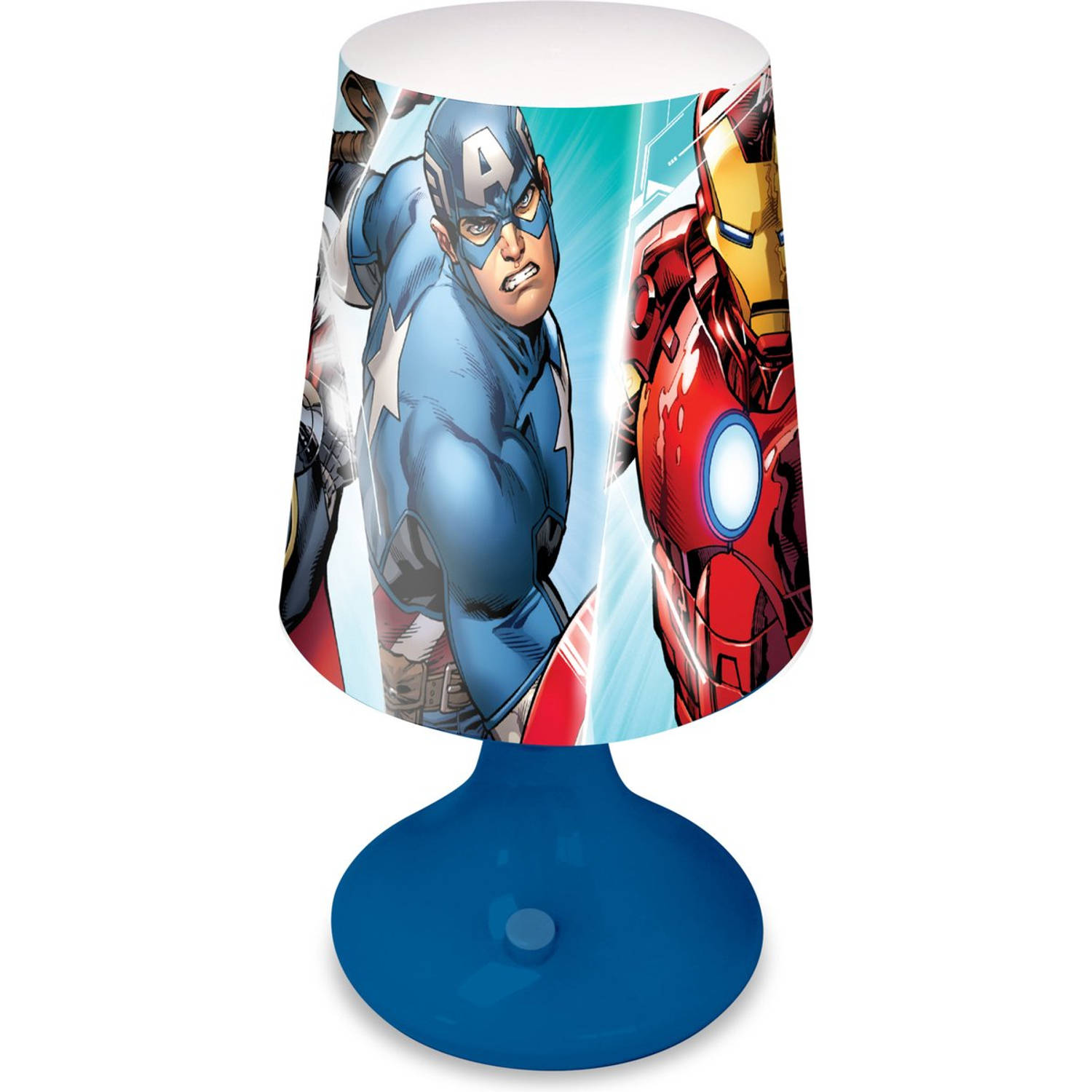 Marvel Avengers Tafellamp - Nachtlamp - 18 cm - Blauw