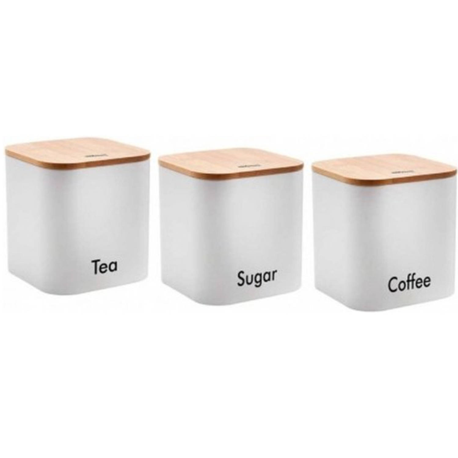 Top Choice - koffie, thee en suiker - potten - voorraadbakken - WIT