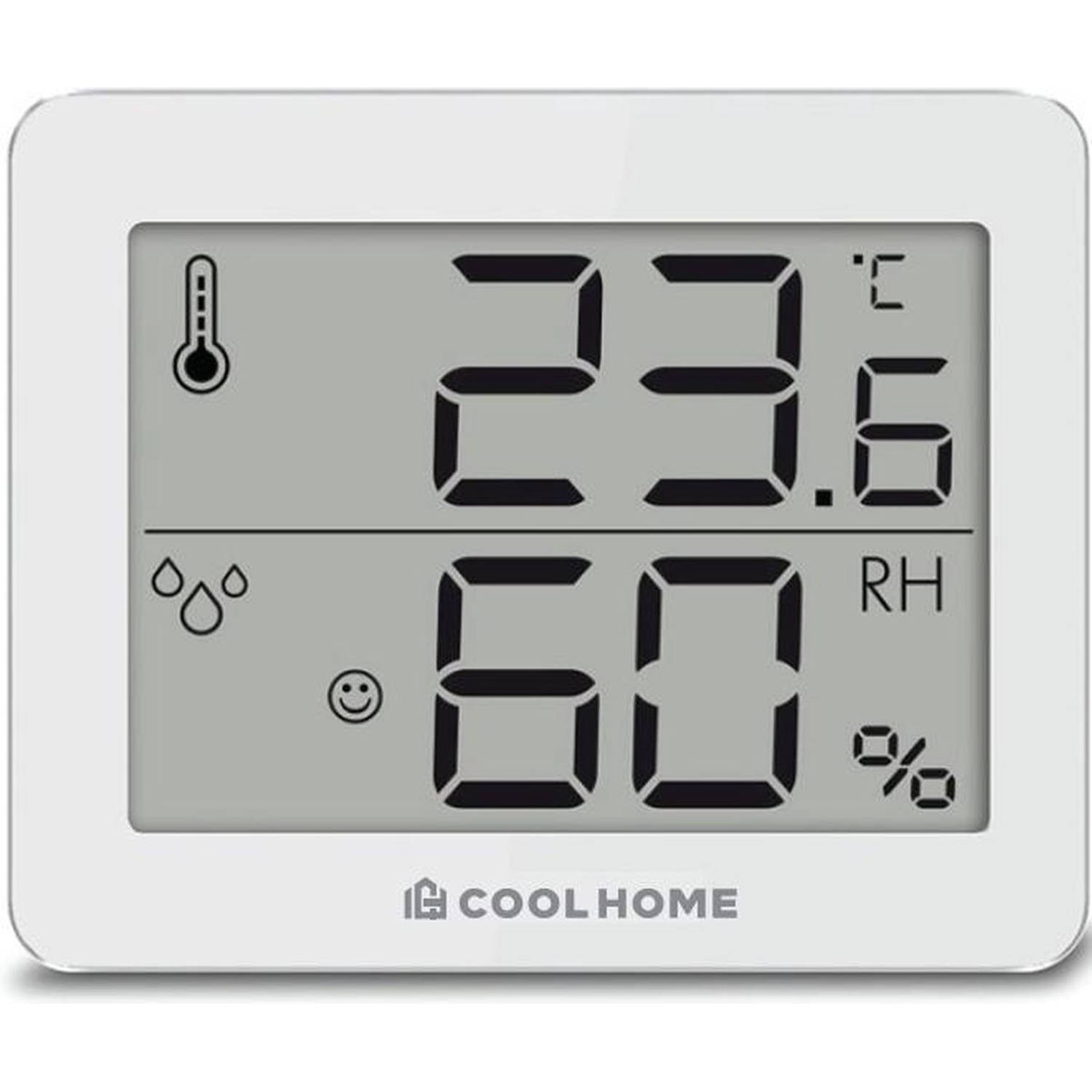 Coolhome Hm2101 Hygrometer- Thermometer Wit
