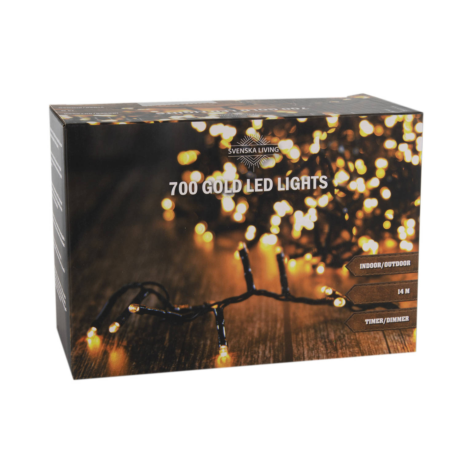 Svenska Living Kerstverlichting - 700 lampjes - goud licht - 1400 cm - Kerstverlichting kerstboom