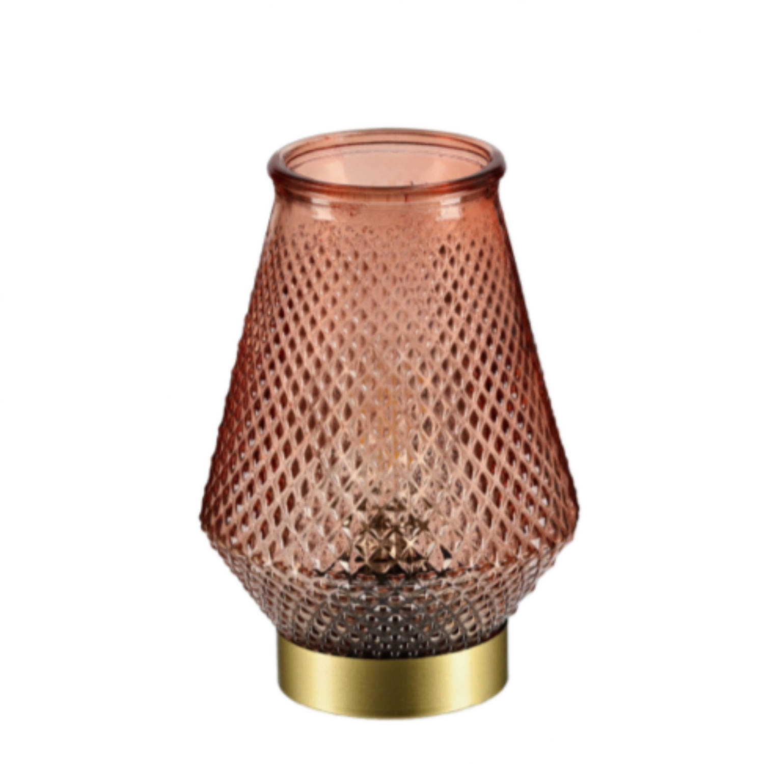 Casa Di Elturo Led-lamp Ella - Amber - Goud - Werkt Op Batterijen (Incl. Lamp) - Ø13 X18 Cm