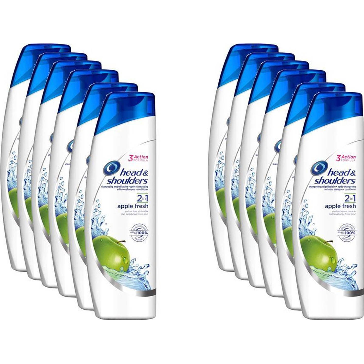 Head & Shoulders Apple Fresh 2-in-1 - Voordeelverpakking 12 x 270 ml - Anti-roos Shampoo