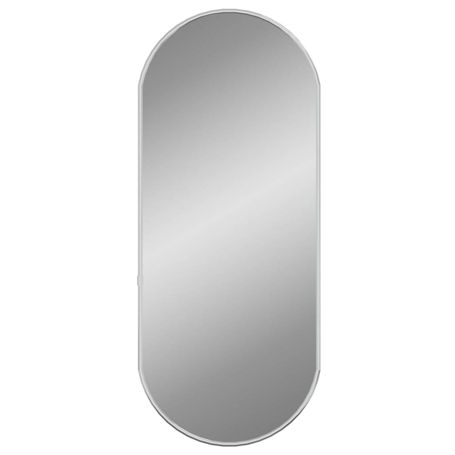 vidaXL Wandspiegel 60x25 cm ovaal zilverkleurig