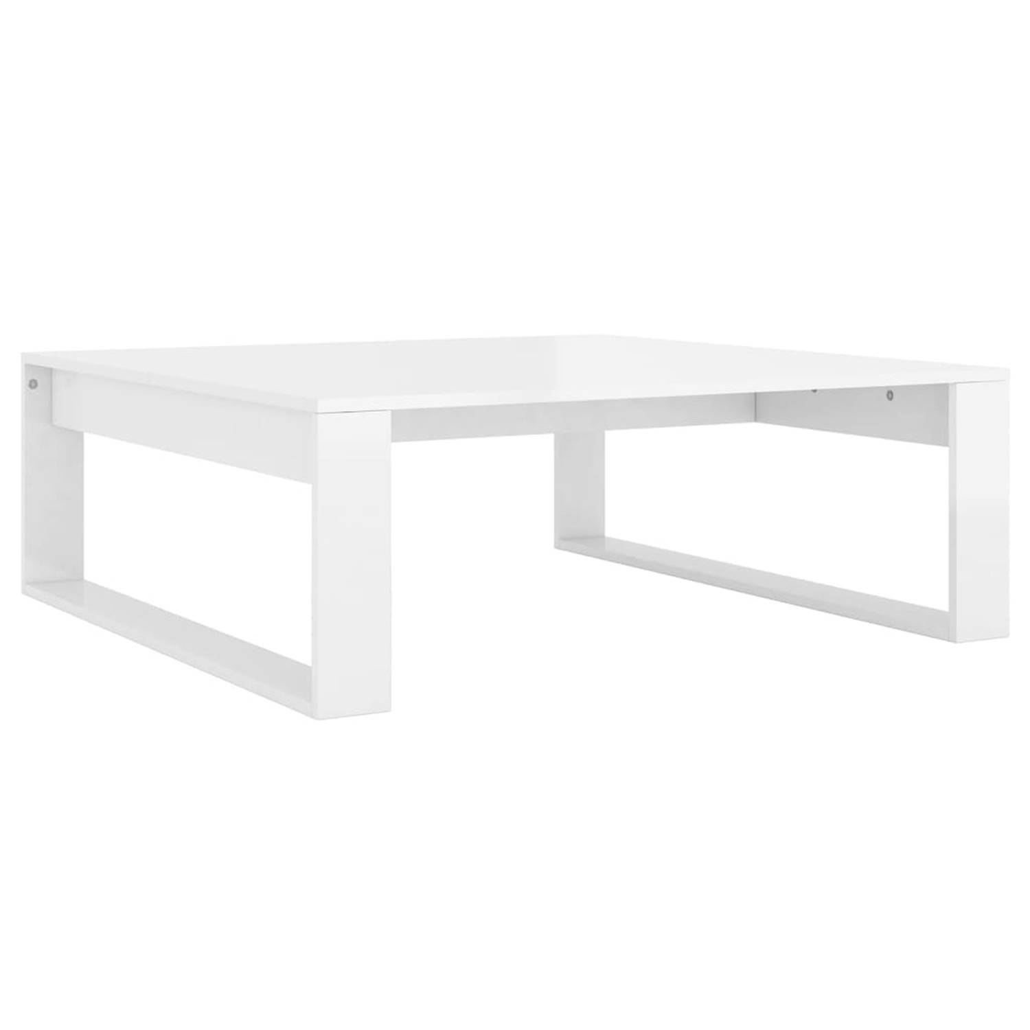 Vidaxl Salontafel 100x100x35 Cm Spaanplaat Hoogglans Wit