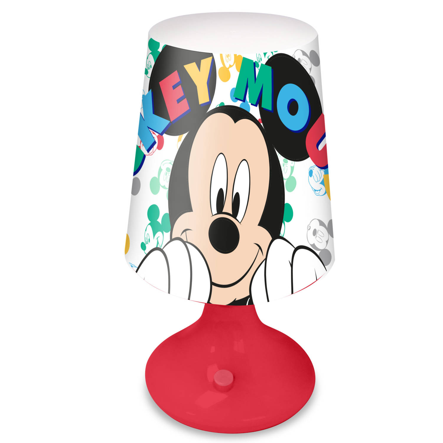 Disney nachtlampje Mickey meisjes 9 x 18 cm rood-wit