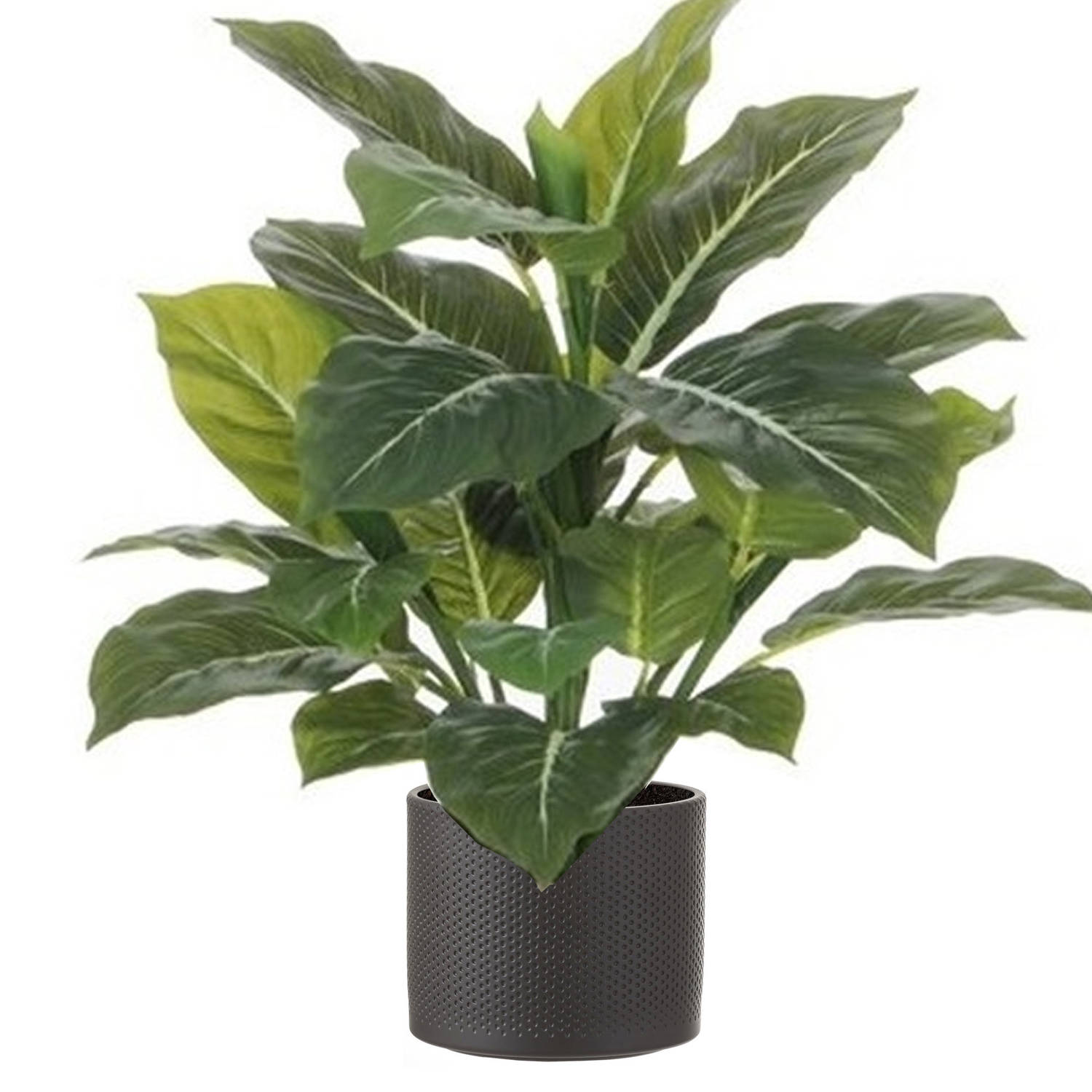 Groene Philodendron Kunstplant 49 Cm In Bloempot Antraciet Dia 15 Cm Kunstplanten