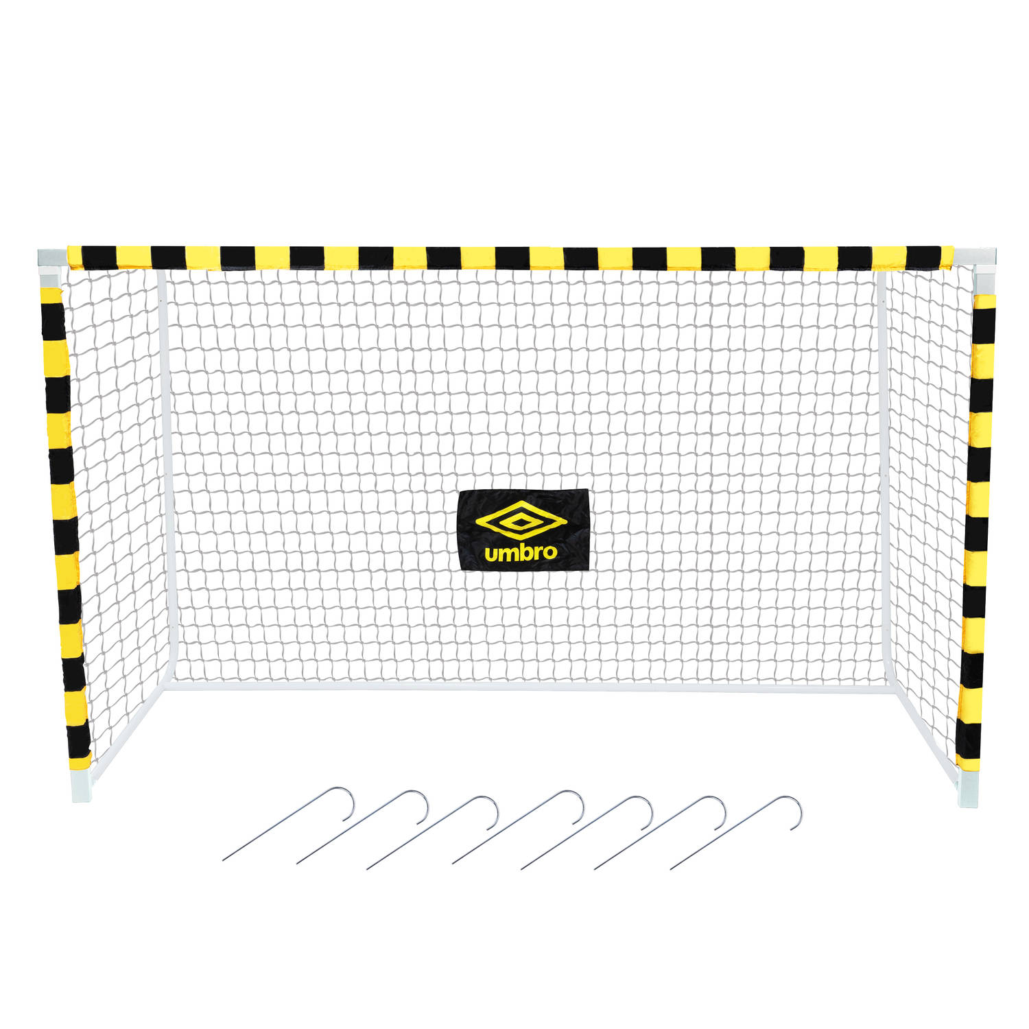 Umbro Voetbaldoel - 300 X 200 X 110 Cm - Metaal - Voetbaltrainingsmateriaal - Makkelijke Montage - Zwart/geel