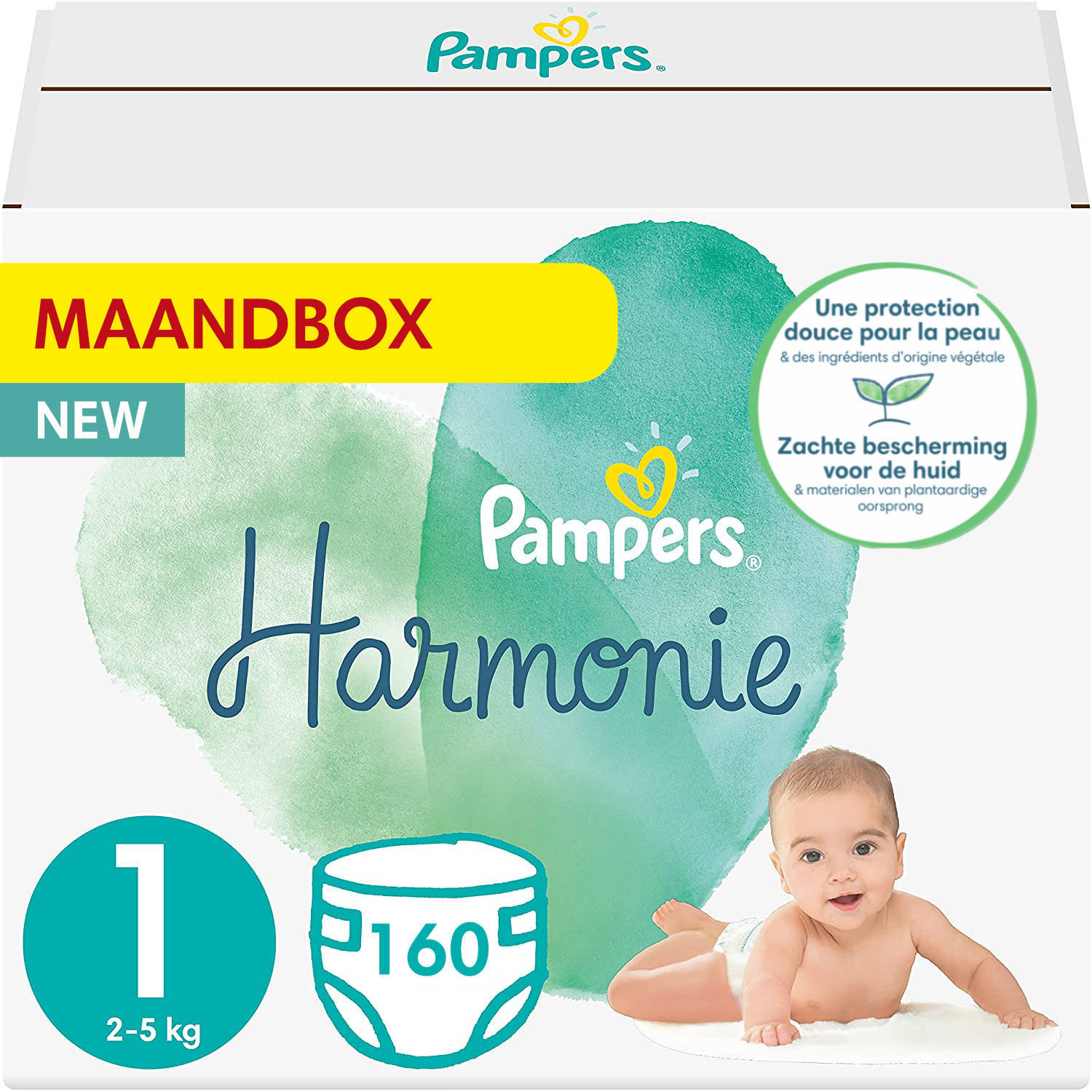 Pampers Harmonie / Pure Maat 1 (2-5kg) 160 Luiers