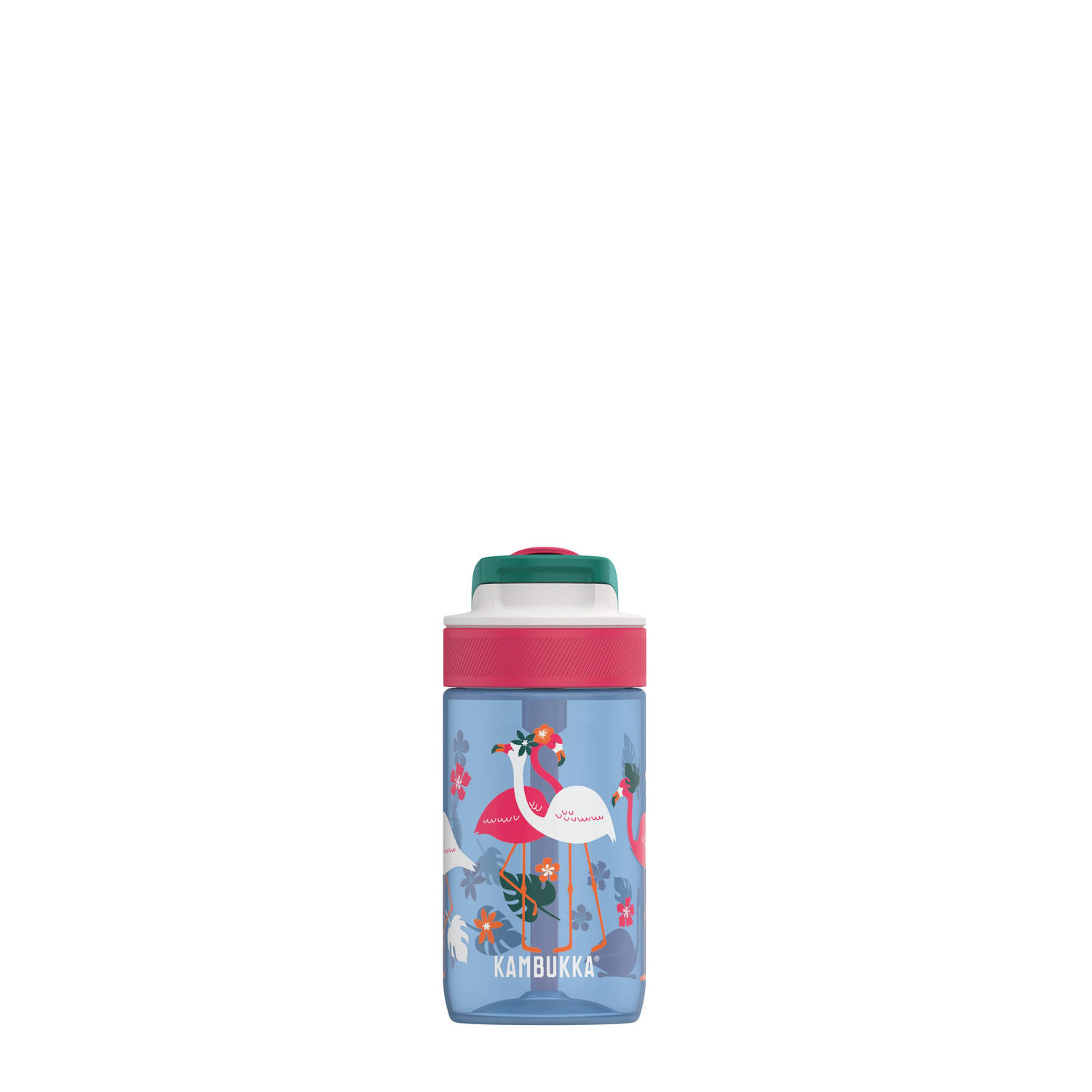Schoolbeker-drinkbeker 400 ml Lekvrij Schokbestendig Kambukka drinkflessen Lagoon Blue Flamingo