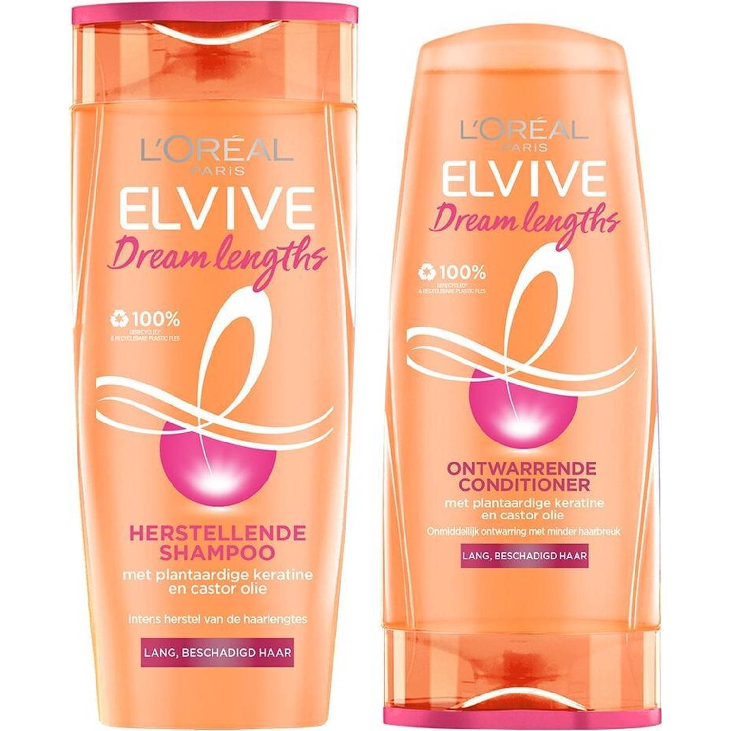 L&apos;Oréal Elvive Dream Lengths Shampoo en Conditioner Pakket - 1 x Shampoo + 1 x Conditioner