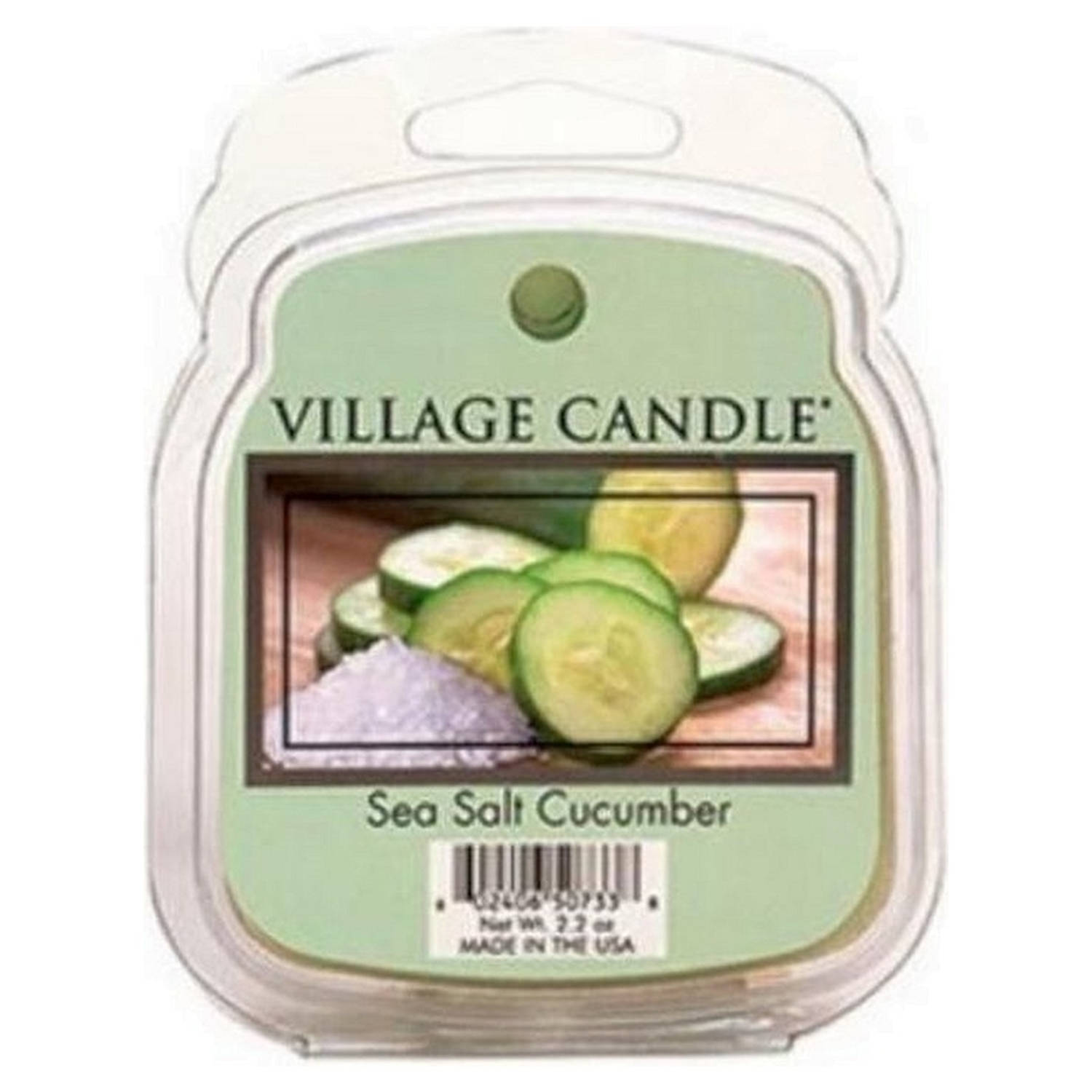 Village Candle Geurwax Sea Salt Cumcumber 3 X 8 X 10,5 Cm Groen