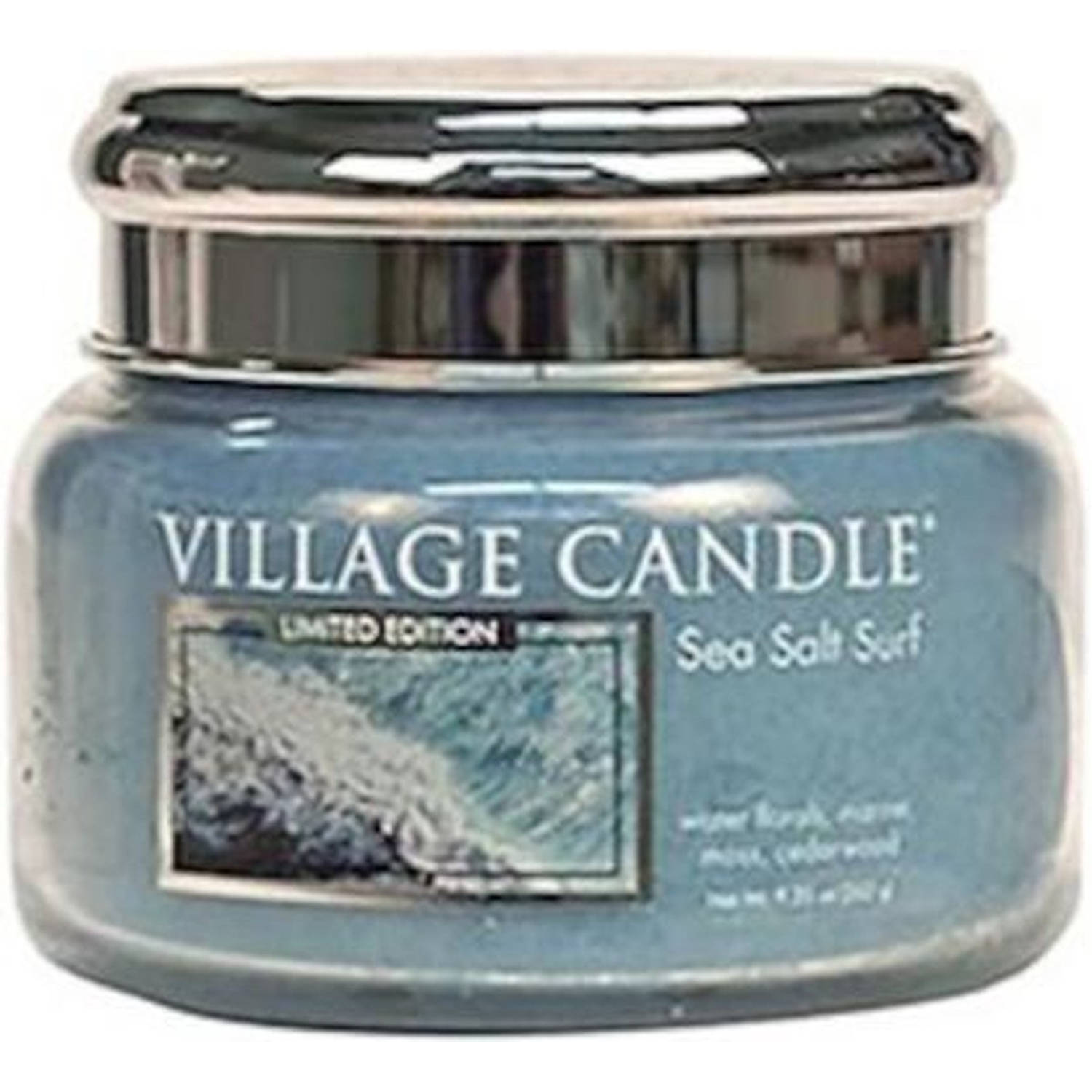 Village Candle Kaars Sea Salt Surf 9,5 X 8 cm Wax Blauw