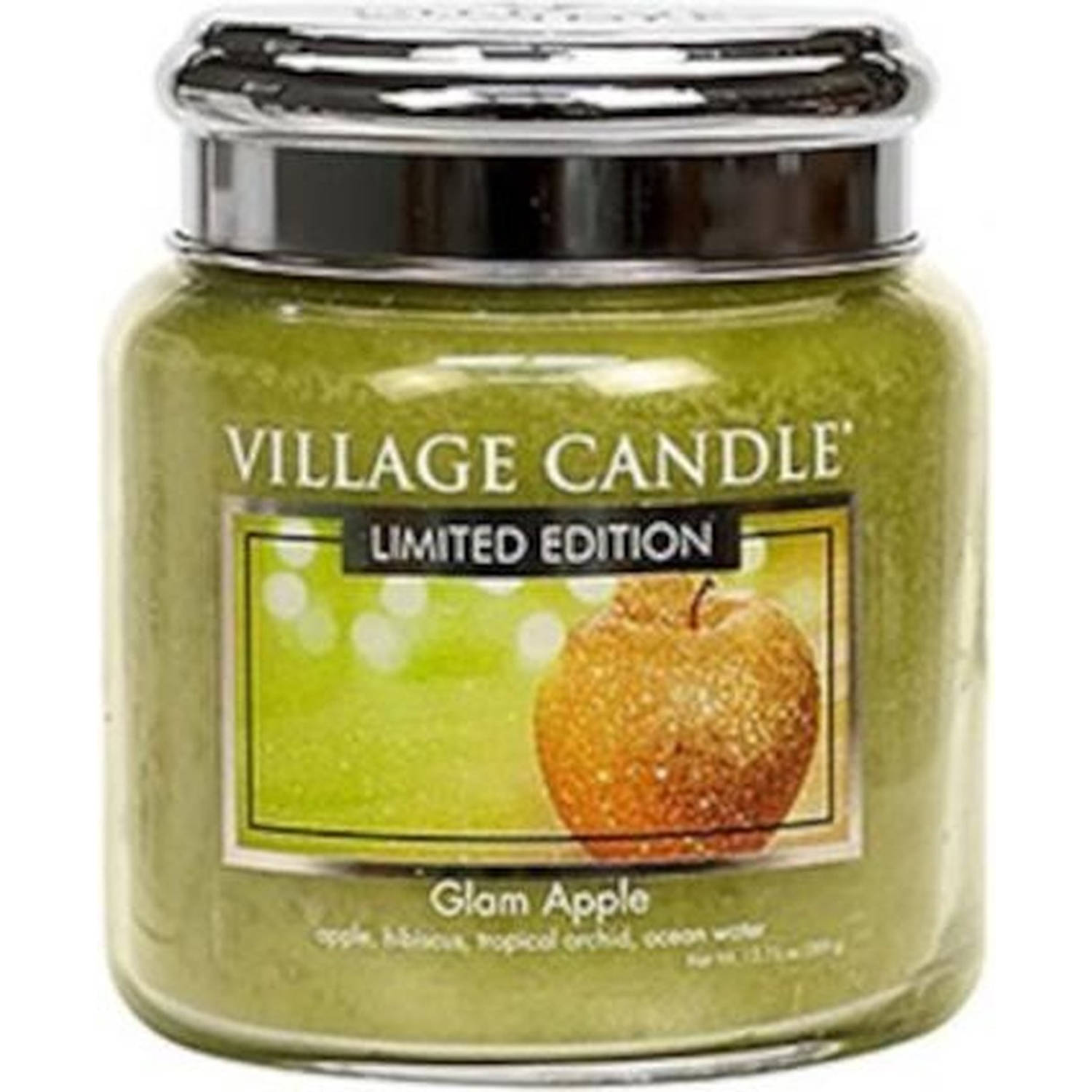 Village Candle Kaars Glam Apple 9,5 X 11 cm Wax Lichtgroen