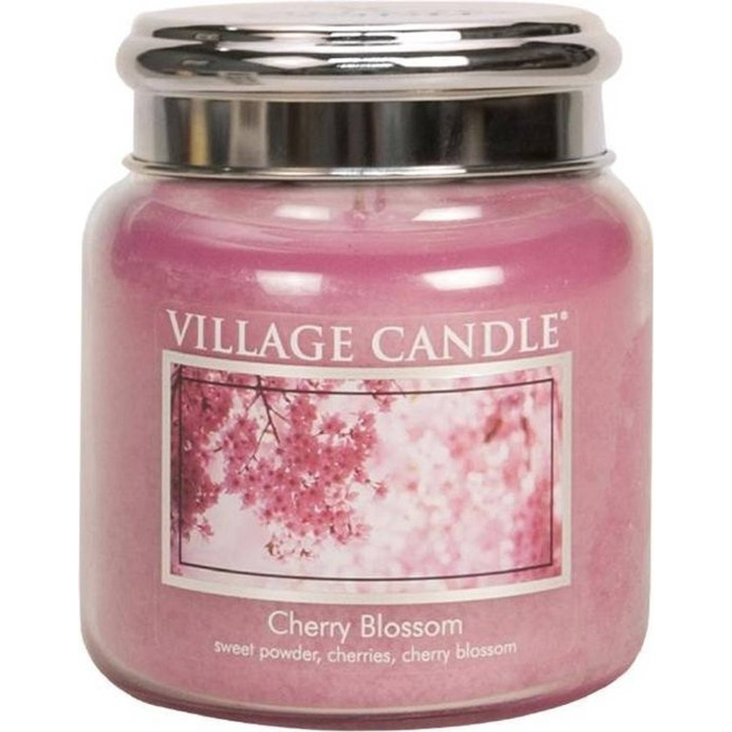 Village Candle Medium Jar Geurkaars - Cherry Blossom