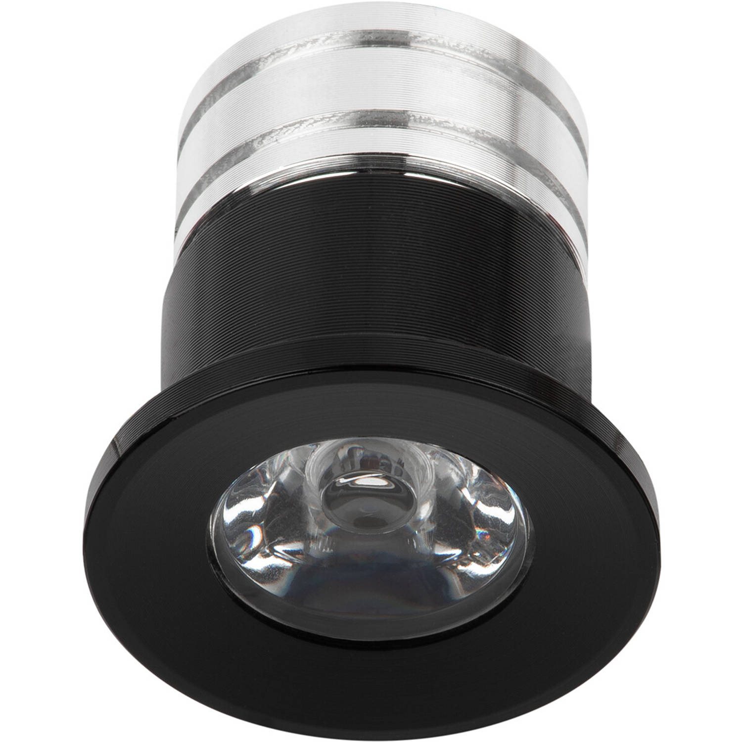 LED Veranda Spot Verlichting - Velvalux - 3W - Warm Wit 3000K - Inbouw - Dimbaar - Rond - Mat Zwart - Aluminium - Ø31mm