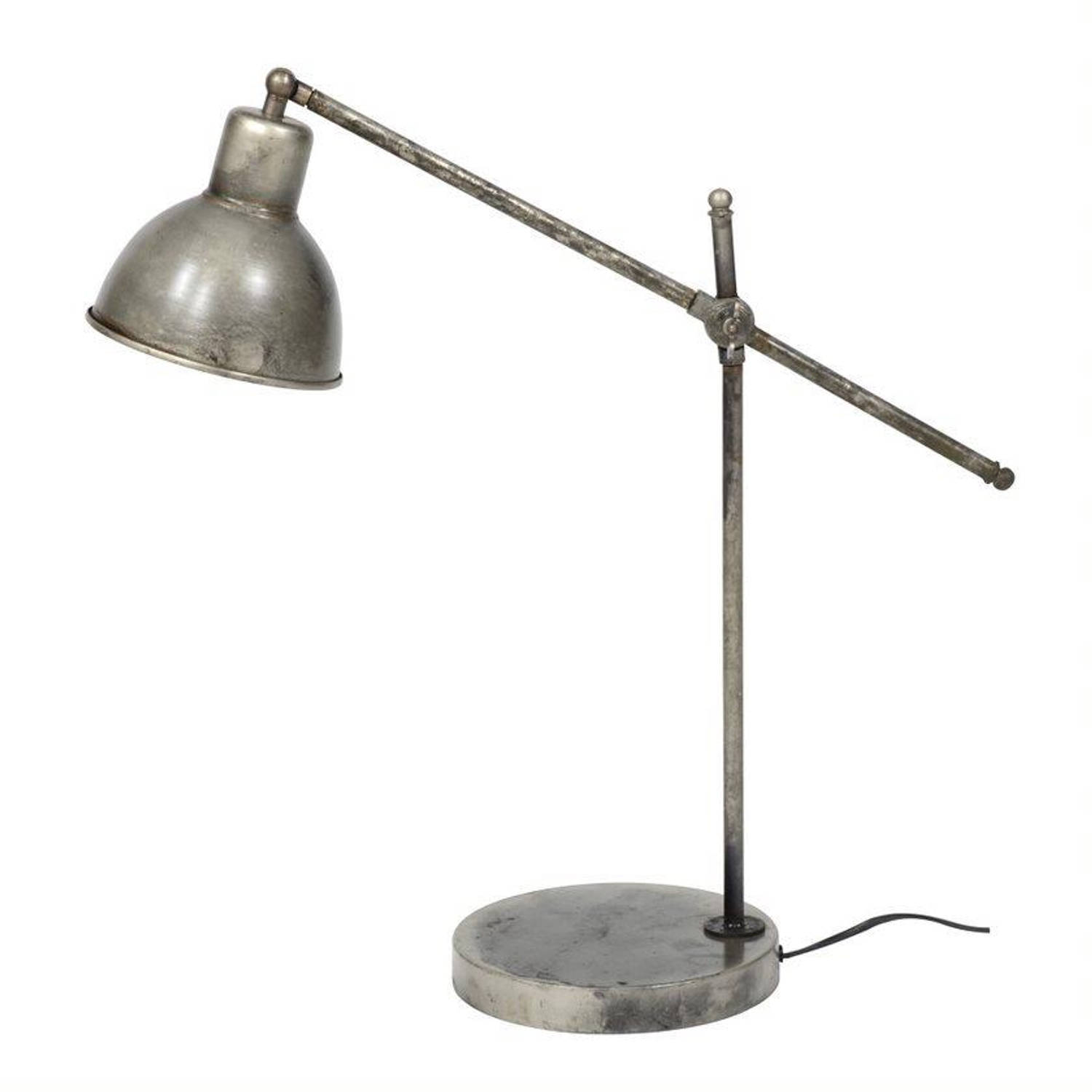 Giga Meubel Gm Tafellamp Loft Hinged - Metaal - Oud Zilver - 21x53x67cm