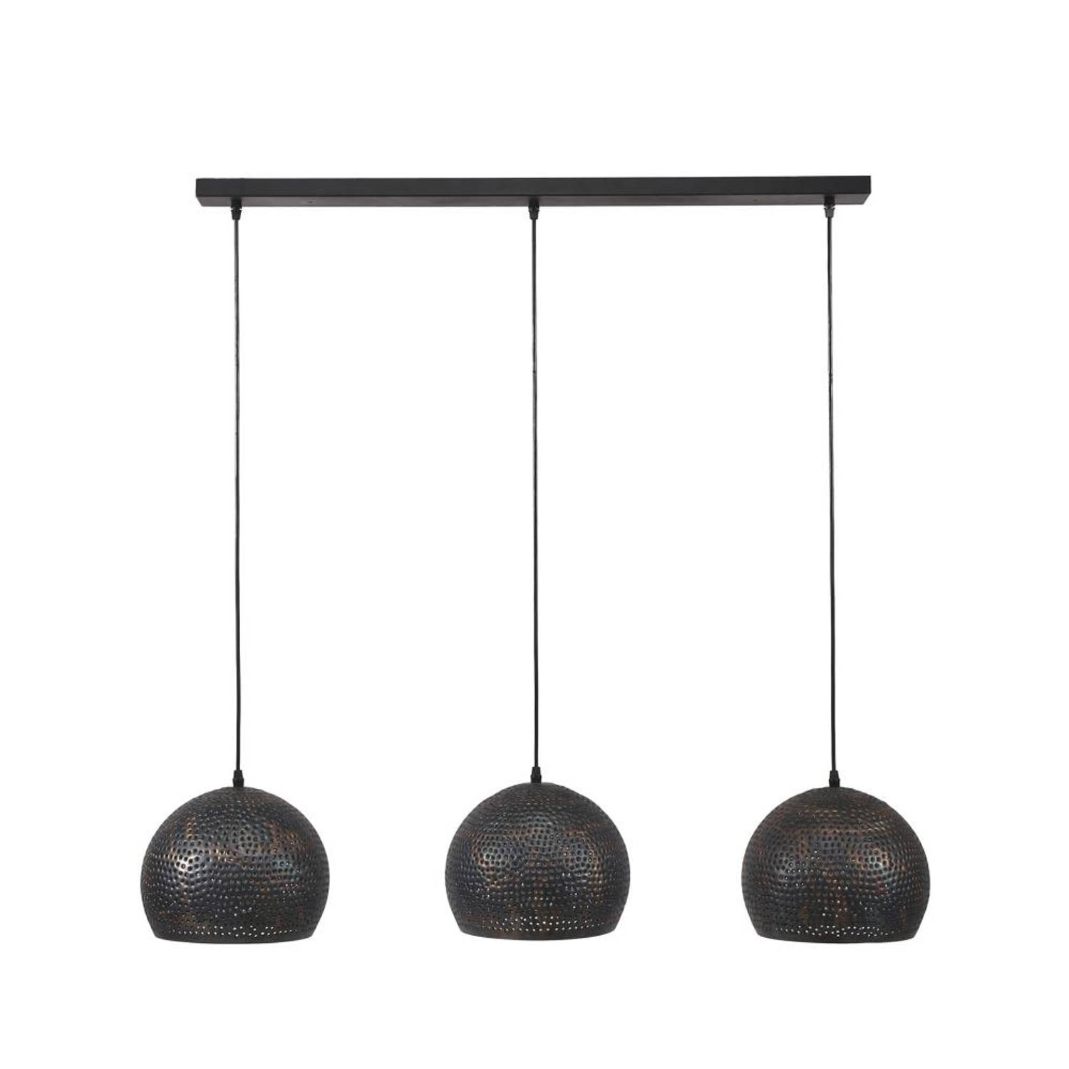Hanglamp 3-Lichtbronnen - Ø25cm - Metaal - Lamp Punch Bol - Giga Meubel