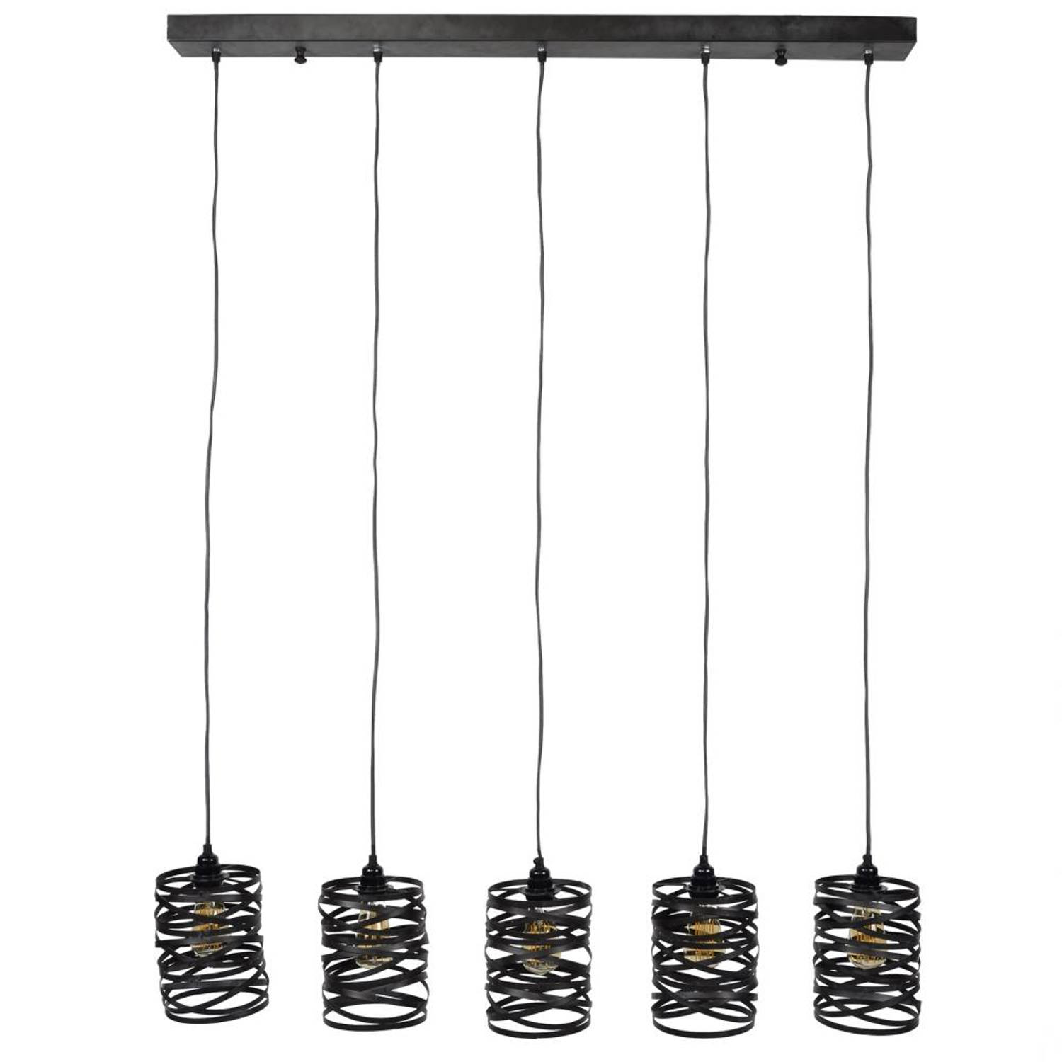 Giga Meubel Gm Hanglamp 5-lichts - Metaal - Cilinder - Lamp Spindle