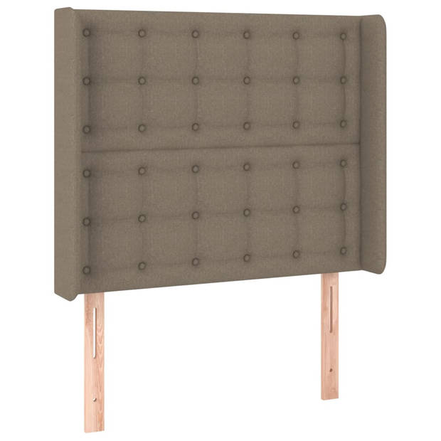 vidaXL Hoofdbord LED 103x16x118/128 cm stof taupe