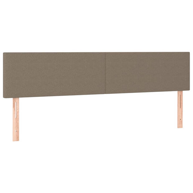 vidaXL Hoofdbord LED 180x5x78/88 cm stof taupe