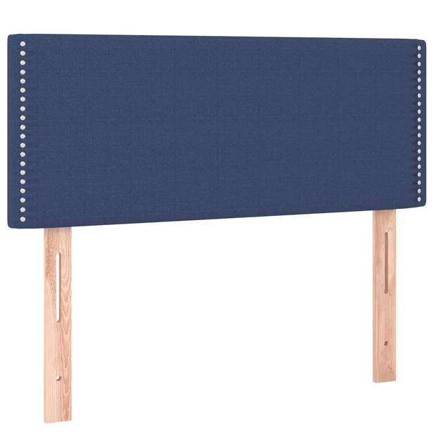 vidaXL Hoofdbord LED 80x5x78/88 cm stof blauw