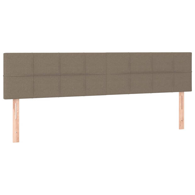 vidaXL Hoofdbord LED 180x5x78/88 cm stof taupe